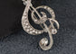 Elegant Rhinestone Crystal Treble Clef Music Note Brooch Pin ¨C for Scarf, Sweater, Wedding, Christmas Costume Accessories