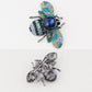 Crystal Rhinestone Bee Crystal Rhinestone Brooch Pin - Elegant Enamel Insect Flower Jewelry for Women & Men