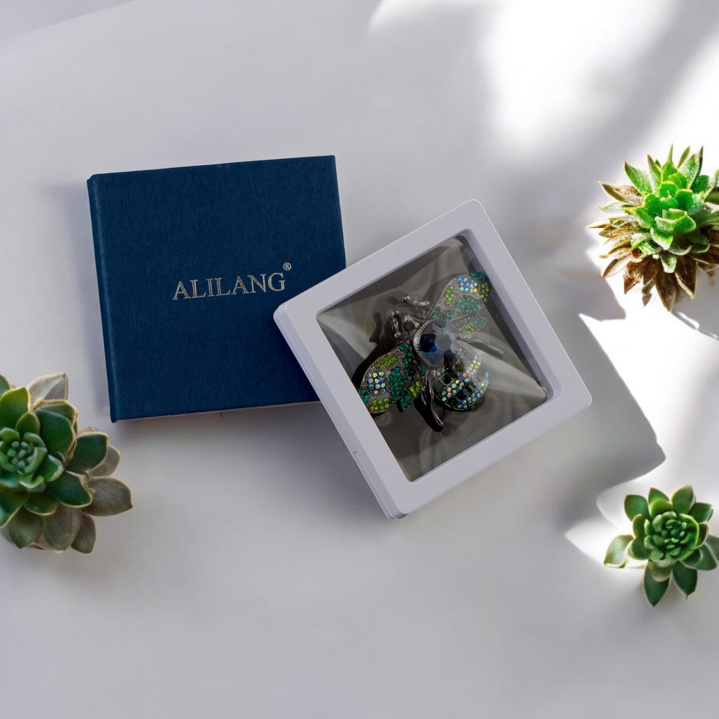 Crystal Rhinestone Bee Crystal Rhinestone Brooch Pin - Elegant Enamel Insect Flower Jewelry for Women & Men