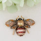 Crystal Rhinestone Bee Crystal Rhinestone Brooch Pin - Elegant Enamel Insect Flower Jewelry for Women & Men