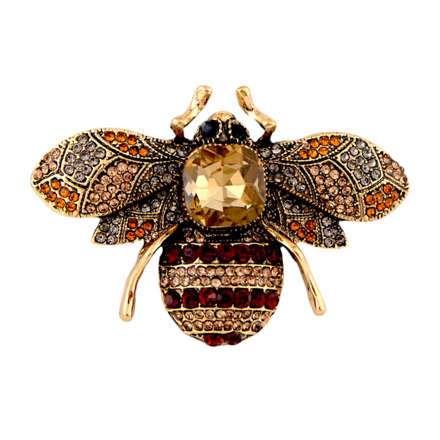 Crystal Rhinestone Bee Crystal Rhinestone Brooch Pin - Elegant Enamel Insect Flower Jewelry for Women & Men