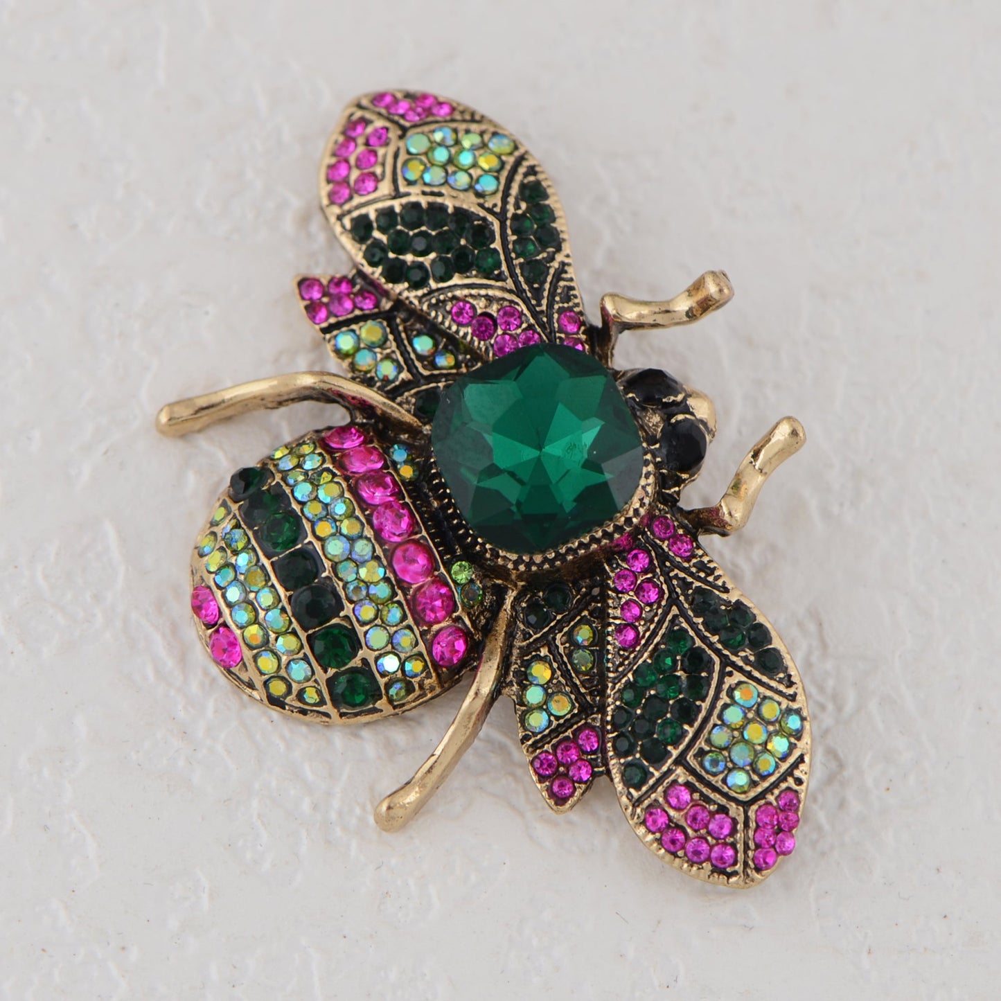 Crystal Rhinestone Bee Crystal Rhinestone Brooch Pin - Elegant Enamel Insect Flower Jewelry for Women & Men