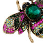 Crystal Rhinestone Bee Crystal Rhinestone Brooch Pin - Elegant Enamel Insect Flower Jewelry for Women & Men