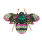 Crystal Rhinestone Bee Crystal Rhinestone Brooch Pin - Elegant Enamel Insect Flower Jewelry for Women & Men
