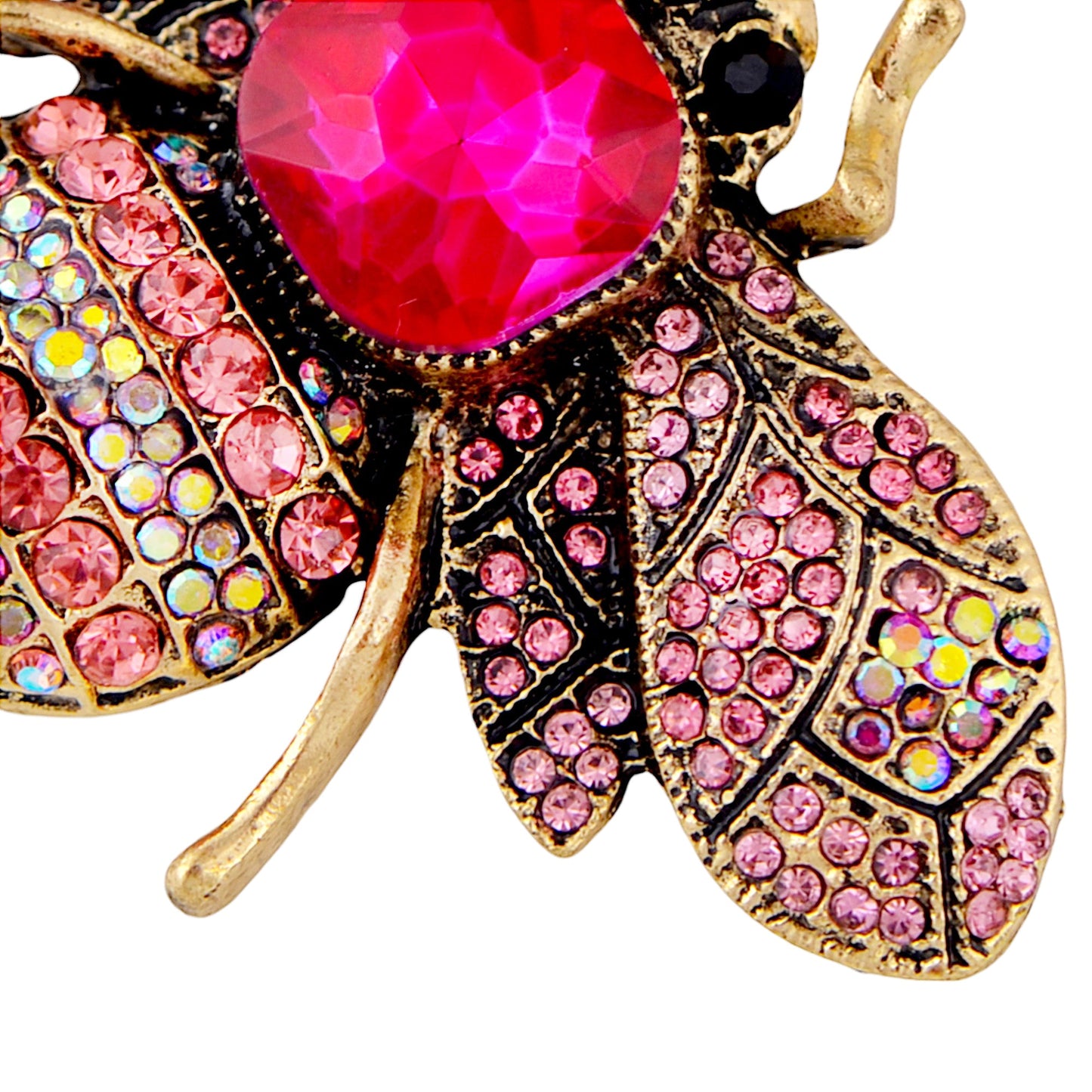 Crystal Rhinestone Bee Crystal Rhinestone Brooch Pin - Elegant Enamel Insect Flower Jewelry for Women & Men