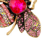 Crystal Rhinestone Bee Crystal Rhinestone Brooch Pin - Elegant Enamel Insect Flower Jewelry for Women & Men