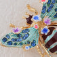 Crystal Rhinestone Bee Crystal Rhinestone Brooch Pin - Elegant Enamel Insect Flower Jewelry for Women & Men