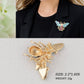 Crystal Rhinestone Bee Crystal Rhinestone Brooch Pin - Elegant Enamel Insect Flower Jewelry for Women & Men