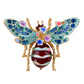 Crystal Rhinestone Bee Crystal Rhinestone Brooch Pin - Elegant Enamel Insect Flower Jewelry for Women & Men