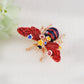 Crystal Rhinestone Bee Crystal Rhinestone Brooch Pin - Elegant Enamel Insect Flower Jewelry for Women & Men