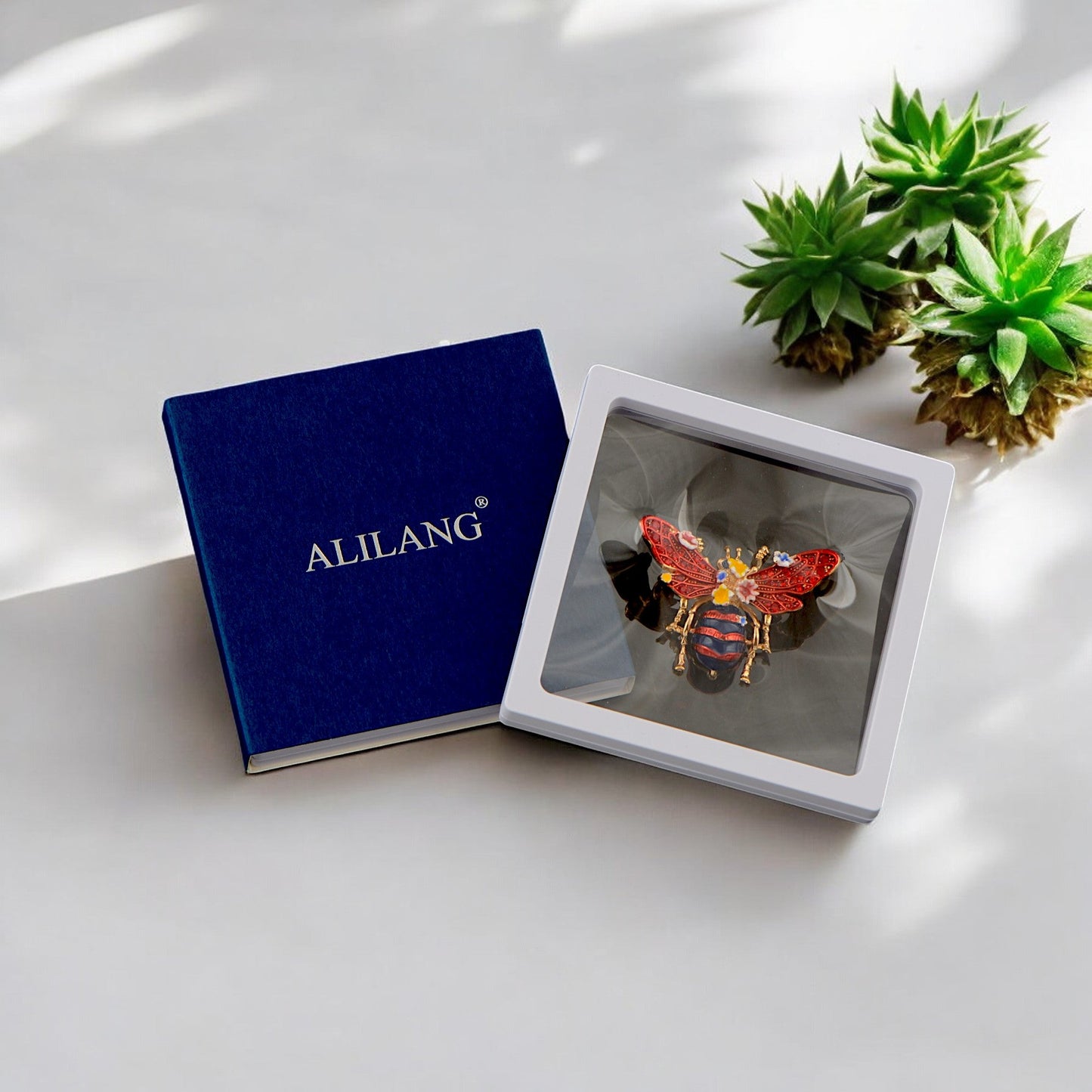 Crystal Rhinestone Bee Crystal Rhinestone Brooch Pin - Elegant Enamel Insect Flower Jewelry for Women & Men