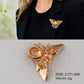 Crystal Rhinestone Bee Crystal Rhinestone Brooch Pin - Elegant Enamel Insect Flower Jewelry for Women & Men