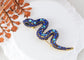 Crystal Rhinestone Snake Brooch Necklace for Halloween and Cosplay