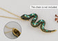 Crystal Rhinestone Snake Brooch Necklace for Halloween and Cosplay