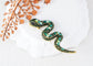 Crystal Rhinestone Snake Brooch Necklace for Halloween and Cosplay