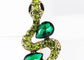 Crystal Rhinestone Snake Brooch Necklace for Halloween and Cosplay