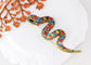 Crystal Rhinestone Snake Brooch Necklace for Halloween and Cosplay