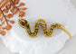 Crystal Rhinestone Snake Brooch Necklace for Halloween and Cosplay