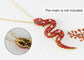 Crystal Rhinestone Snake Brooch Necklace for Halloween and Cosplay