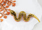 Crystal Rhinestone Snake Brooch Necklace for Halloween and Cosplay