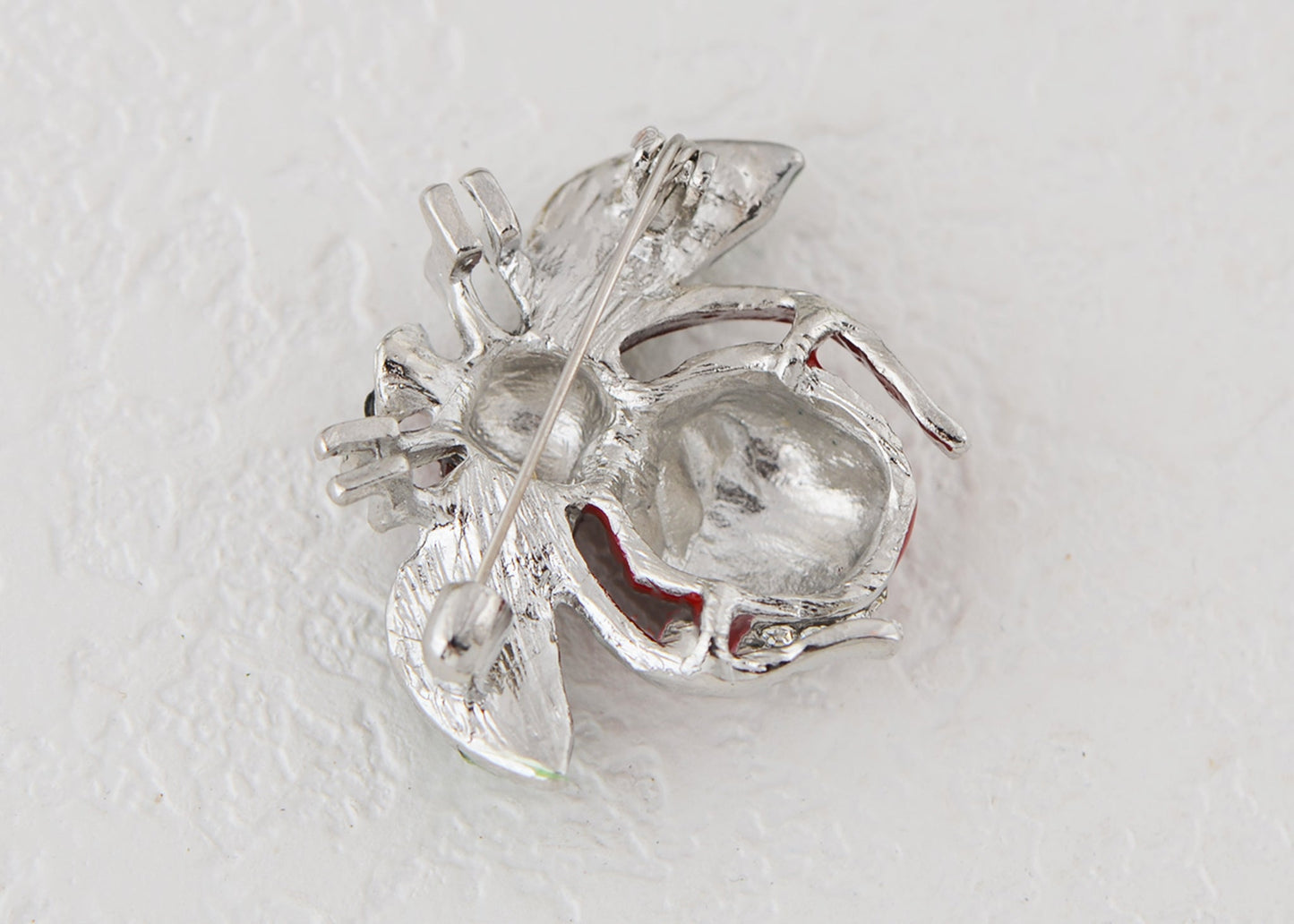 Elegant Crystal Rhinestone Fruit and Bee Brooch - Fashionable Gold Plated Fruit Insect Lapel Pins for Dresses and Accessories