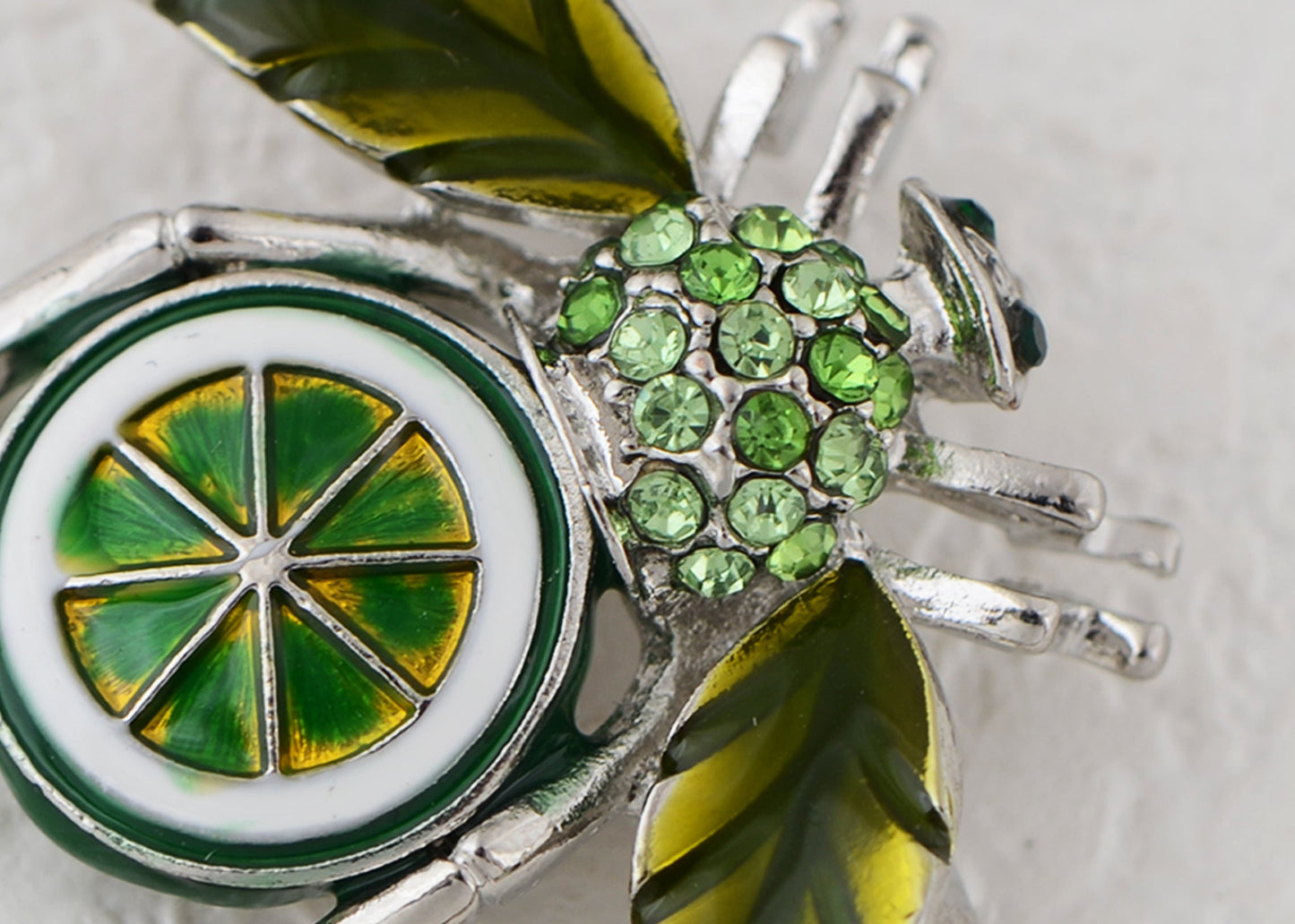 Elegant Crystal Rhinestone Fruit and Bee Brooch - Fashionable Gold Plated Fruit Insect Lapel Pins for Dresses and Accessories