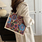 Floral Sackcloth Tote Bag-Lightweight Handbag