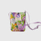 Floral Canvas Crossbody Bag-Colorful Artistic Shoulder Purse