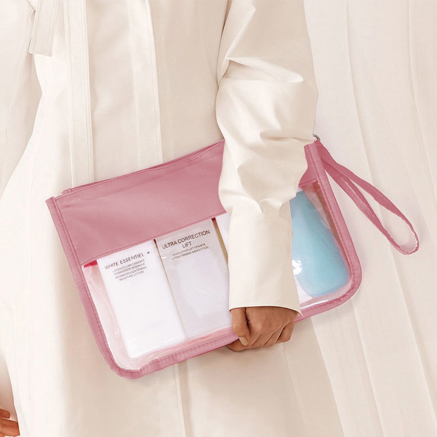 Transparent PVC Cosmetic Bag-Lightweight Travel Makeup Organizer