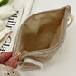 Straw Woven Crossbody Bag with Sunflower Accent