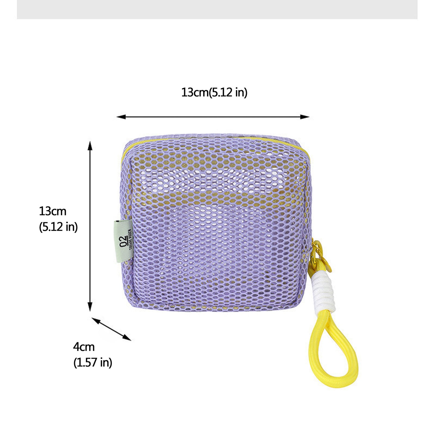 Mesh Cosmetic Bag with Wrist Strap-Small Travel Organizer Pouch