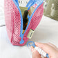 Mesh Cosmetic Bag with Wrist Strap-Small Travel Organizer Pouch