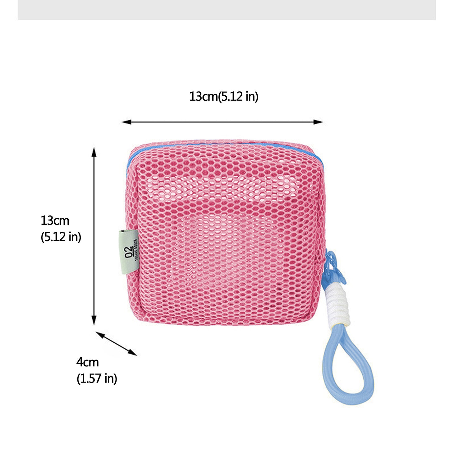 Mesh Cosmetic Bag with Wrist Strap-Small Travel Organizer Pouch
