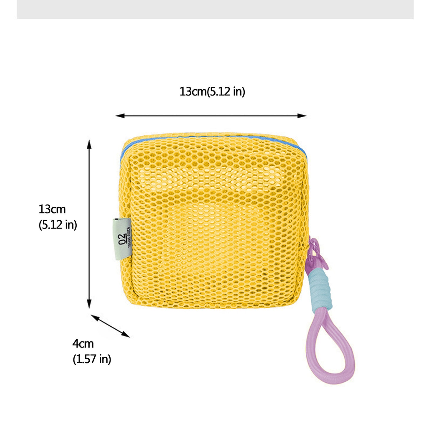 Mesh Cosmetic Bag with Wrist Strap-Small Travel Organizer Pouch