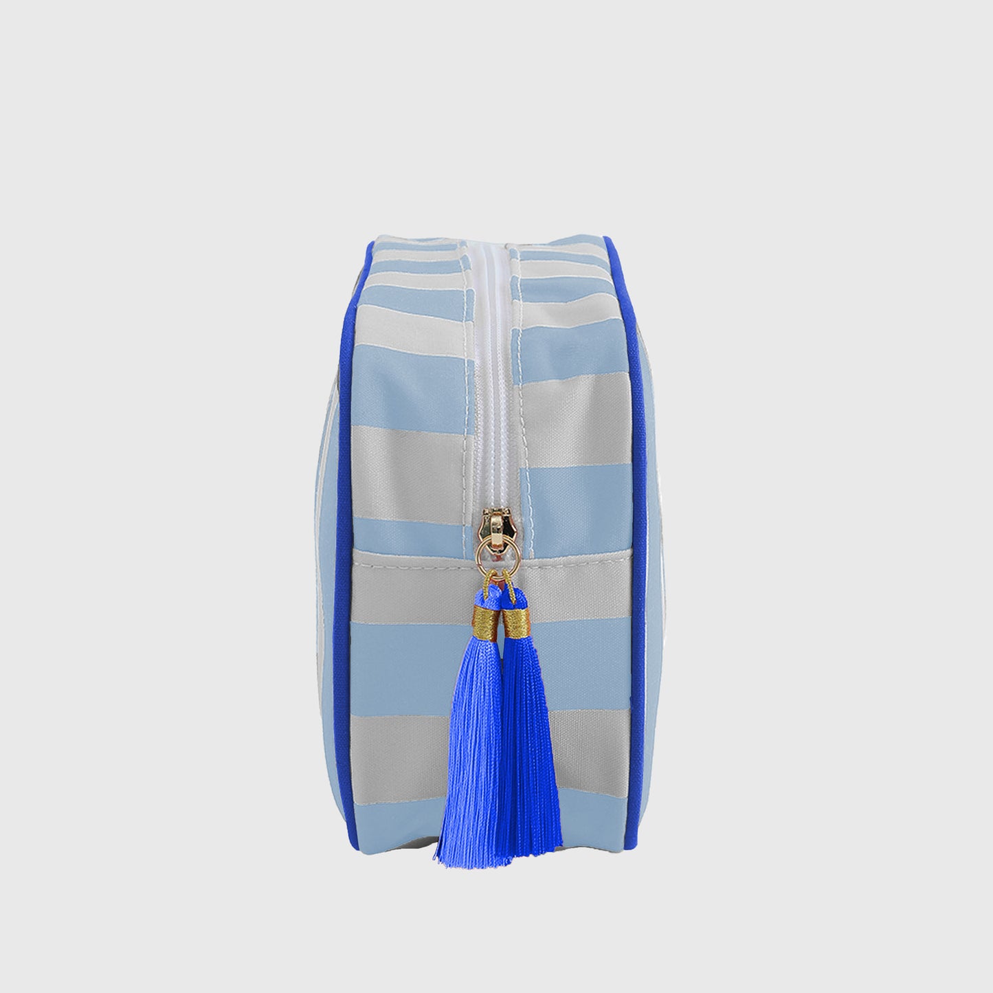 Striped Cosmetic Bag with Tassel-Travel Makeup Organizer Pouch