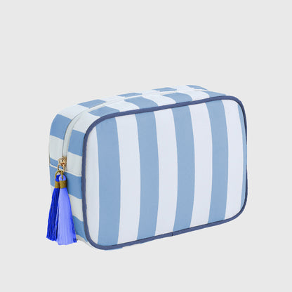 Striped Cosmetic Bag with Tassel-Travel Makeup Organizer Pouch