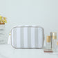 Striped Cosmetic Bag with Tassel-Travel Makeup Organizer Pouch