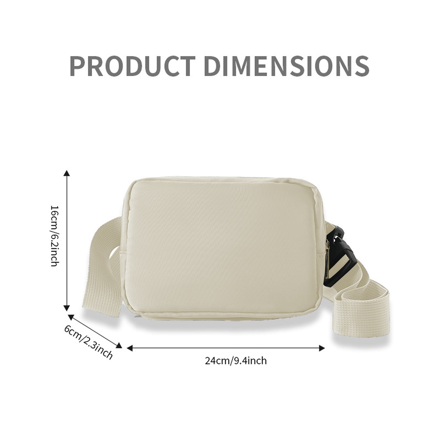 Canvas Chest Bag - Compact Crossbody Shoulder Bag