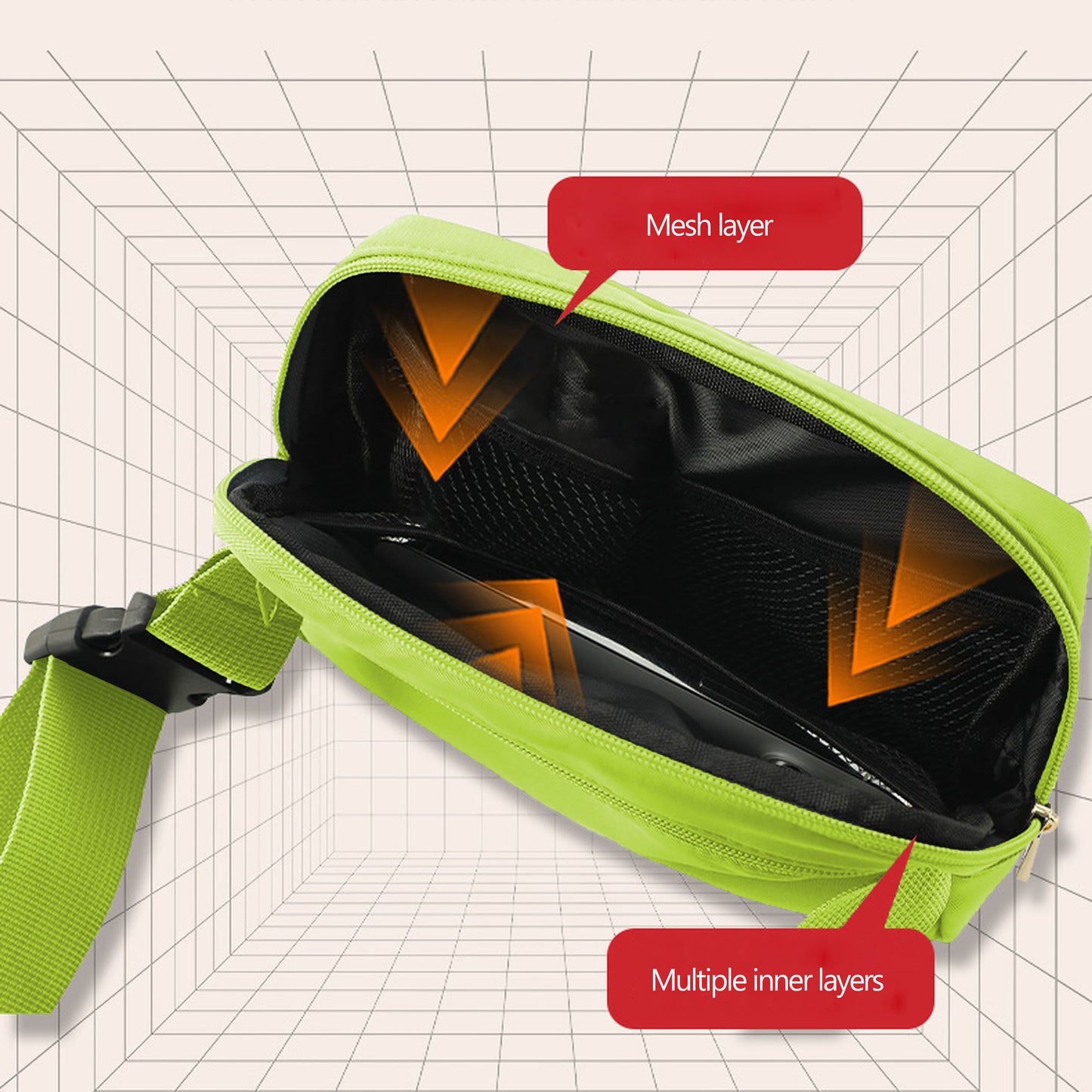 Canvas Chest Bag - Compact Crossbody Shoulder Bag