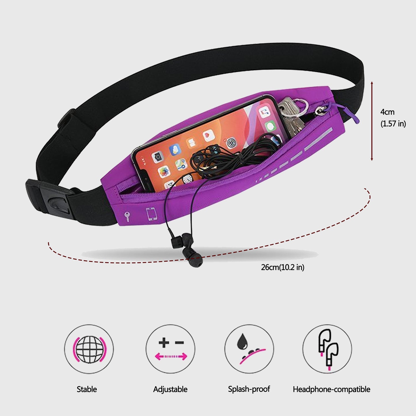 Adjustable Waist Bag - Splash - Proof Running Belt