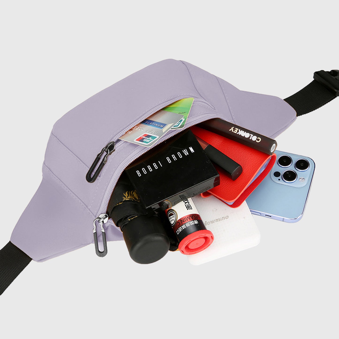 Waist Bag - Multiple Zip Fanny Pack for Casual Outings