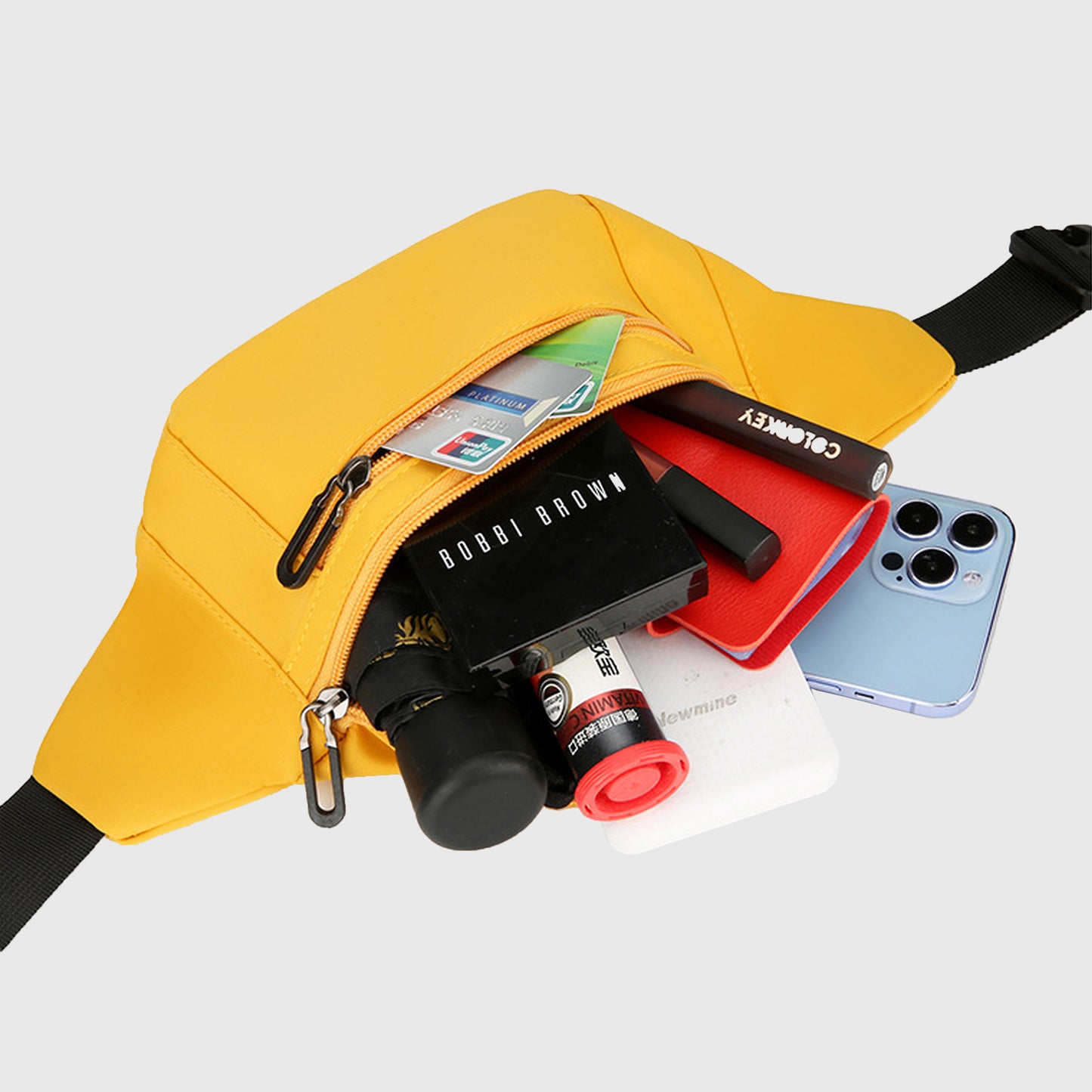 Waist Bag - Multiple Zip Fanny Pack for Casual Outings