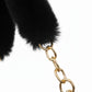 Plush Heart-Shaped Crossbody Handbag with Chain Strap