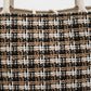 Woven Mini Tote Handbag with Pom Pom Charm and Top Handle