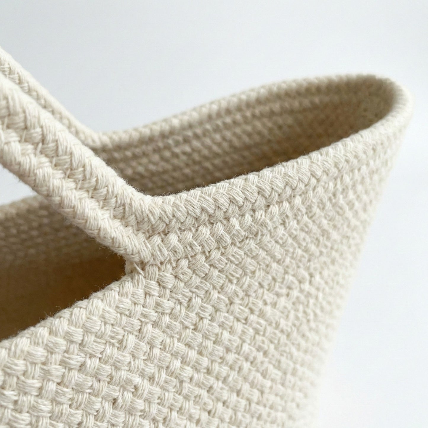 Crochet Tote Bag with Structured Silhouette Double Shoulder Handles and Lace Tie Accent