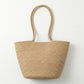 Crochet Tote Bag with Structured Silhouette Double Shoulder Handles and Lace Tie Accent