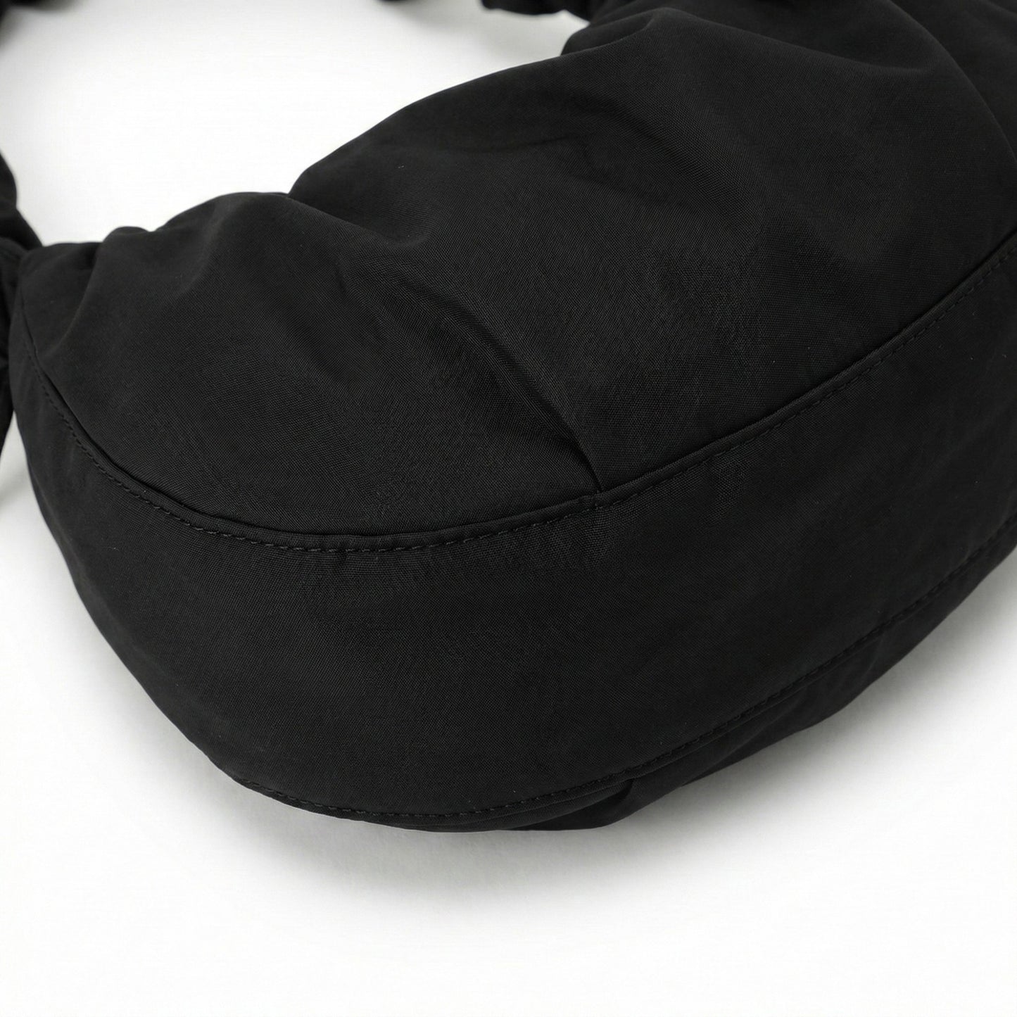 Ruched Shoulder Bag with Adjustable Drawstring Sides Soft Lightweight Fabric