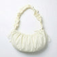 Ruched Shoulder Bag with Adjustable Drawstring Sides Soft Lightweight Fabric