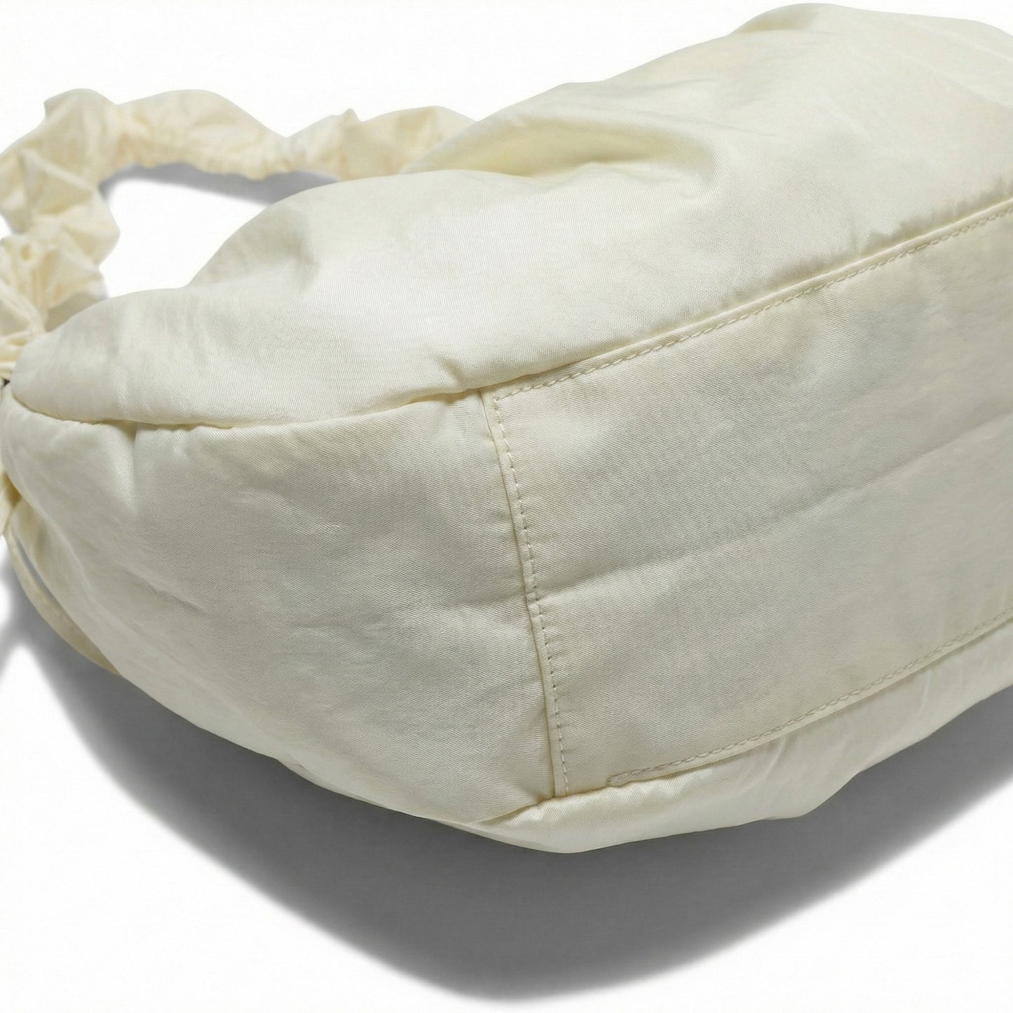 Ruched Shoulder Bag with Adjustable Drawstring Sides Soft Lightweight Fabric