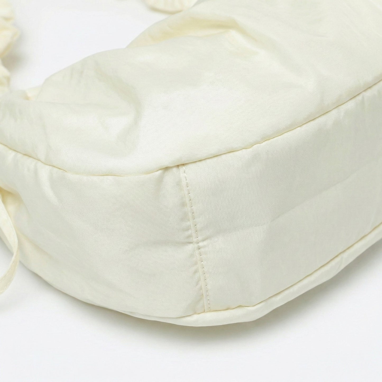 Ruched Shoulder Bag with Adjustable Drawstring Sides Soft Lightweight Fabric